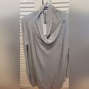 Stella & Dot Light Gray Cowl Neck Sweater